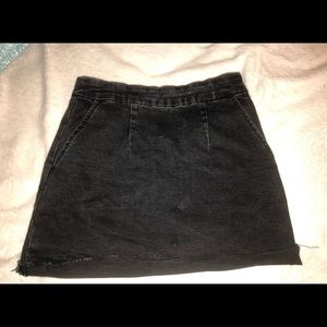 Forever21 black jean skirt